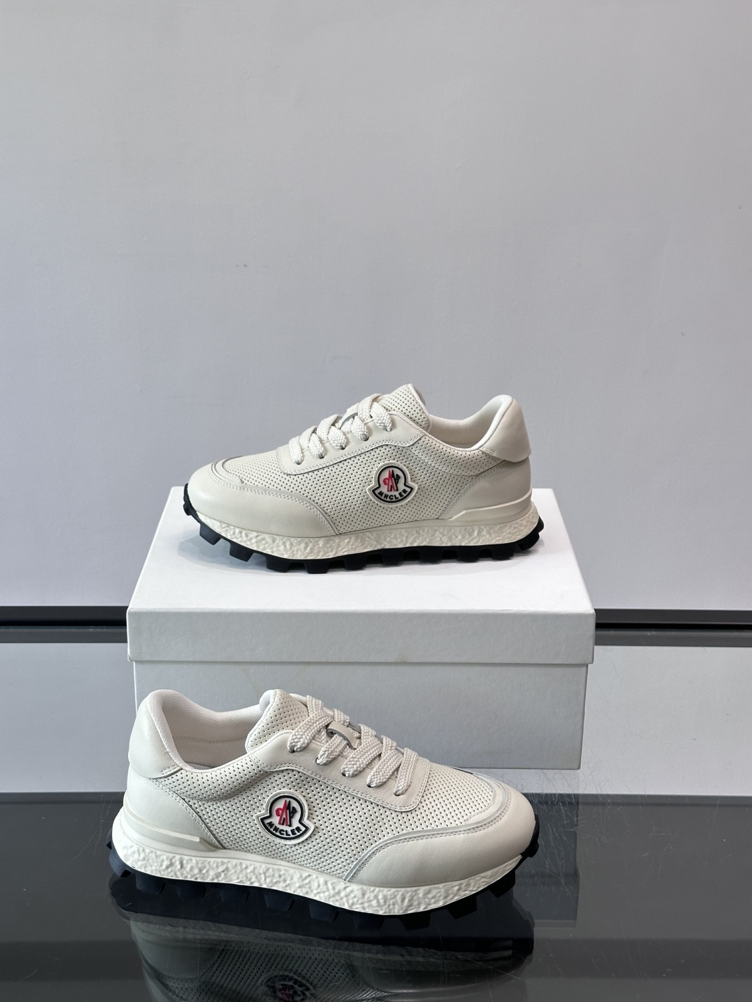 Moncler Off White Mesh Sneakers