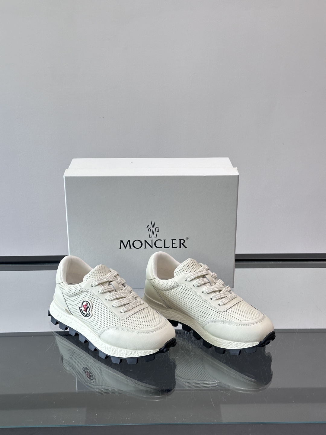 Moncler Off White Mesh Sneakers