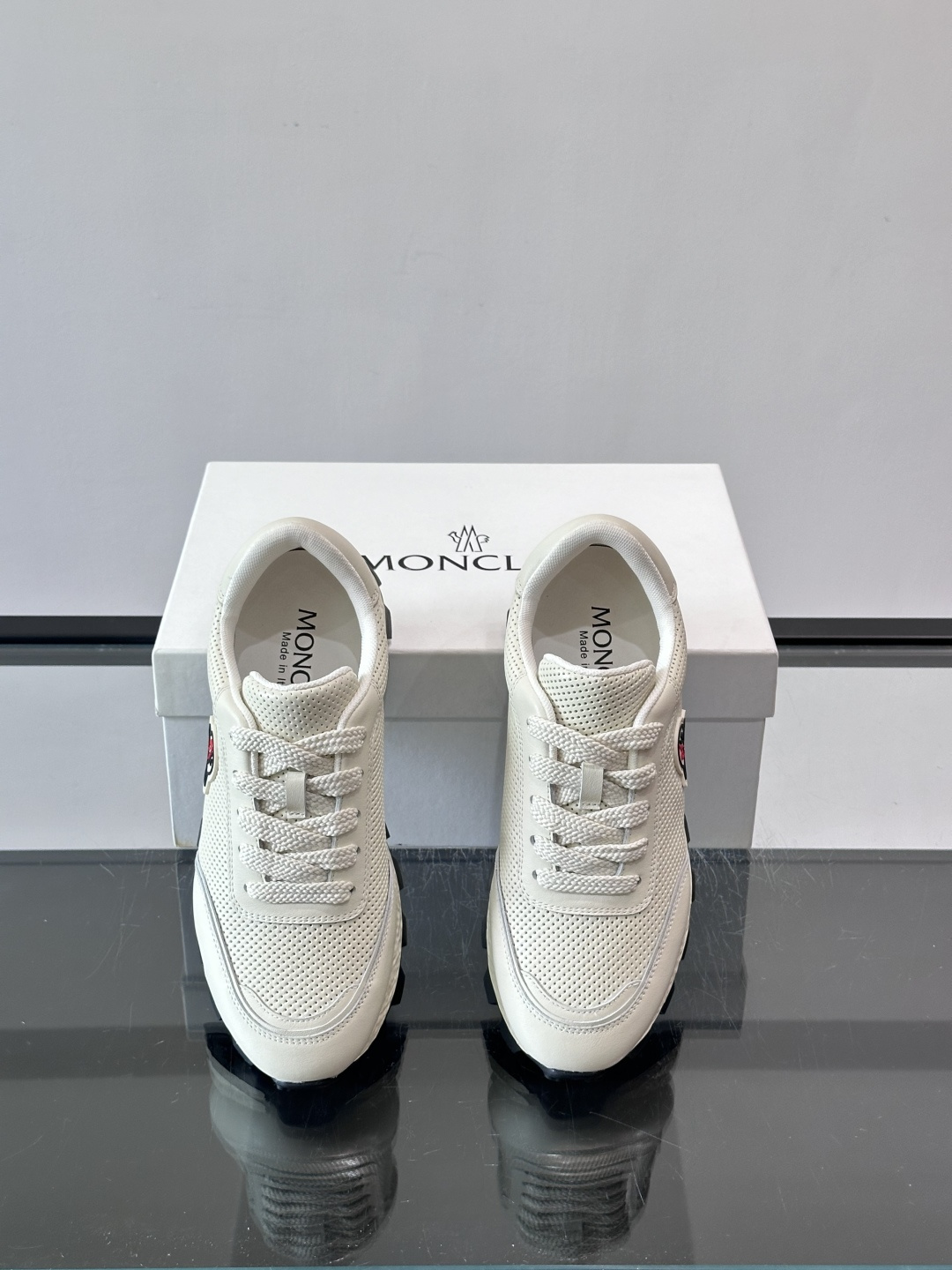 Moncler Off White Mesh Sneakers