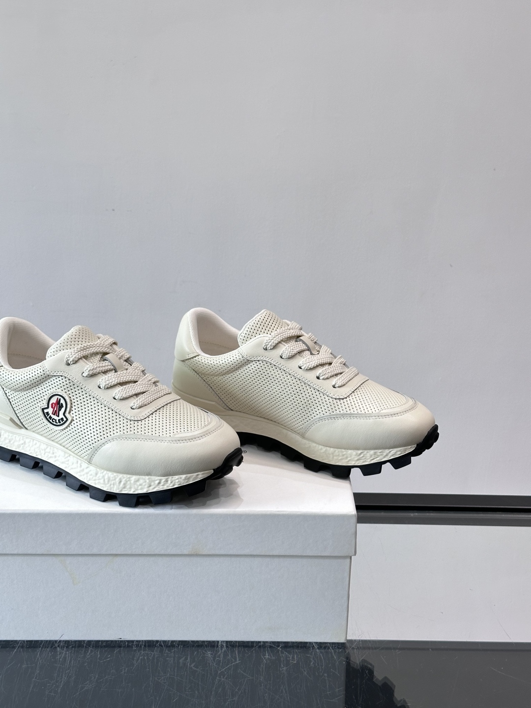 Moncler Off White Mesh Sneakers