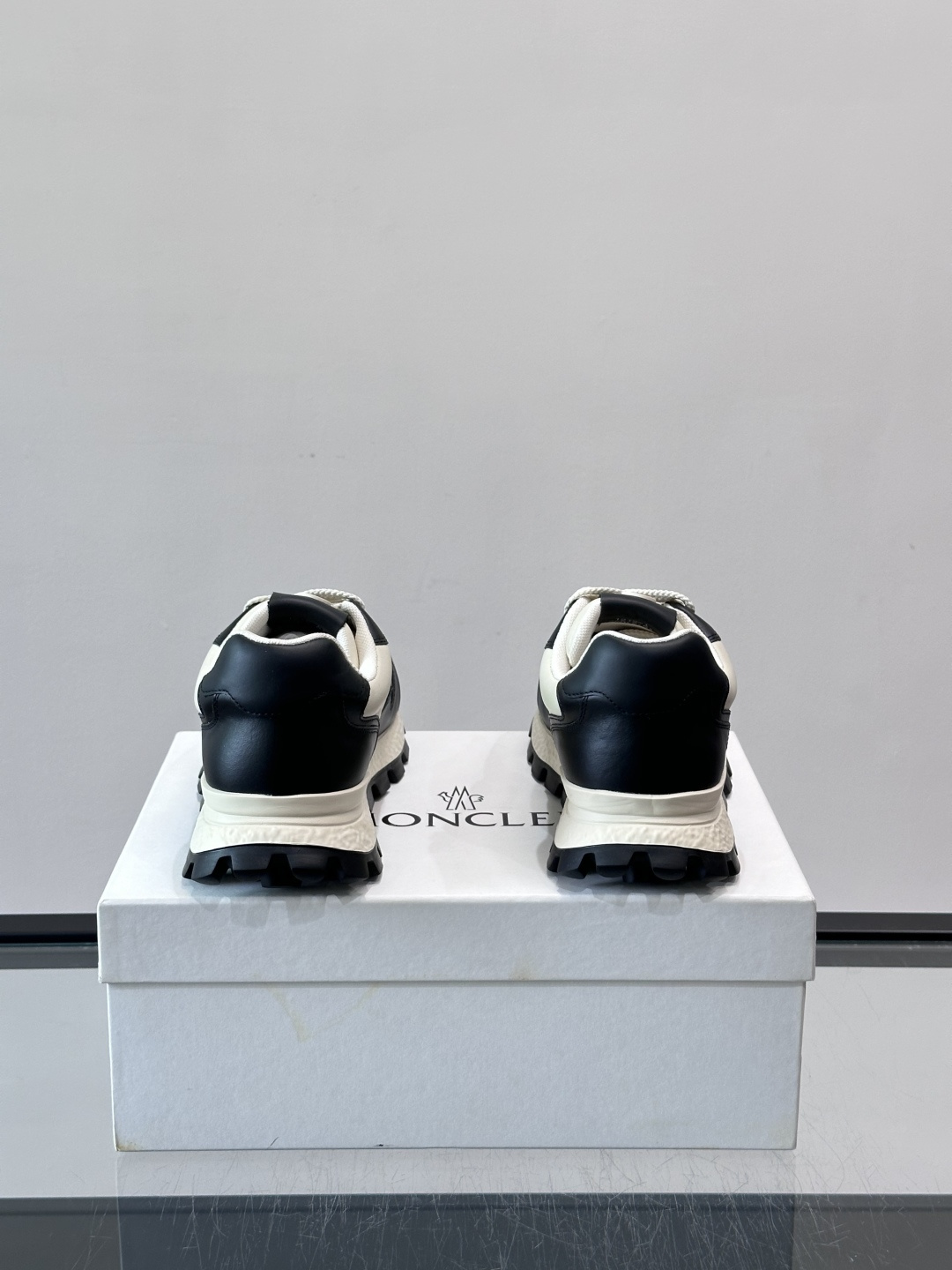 Moncler Two-Tone Leather Sneakers