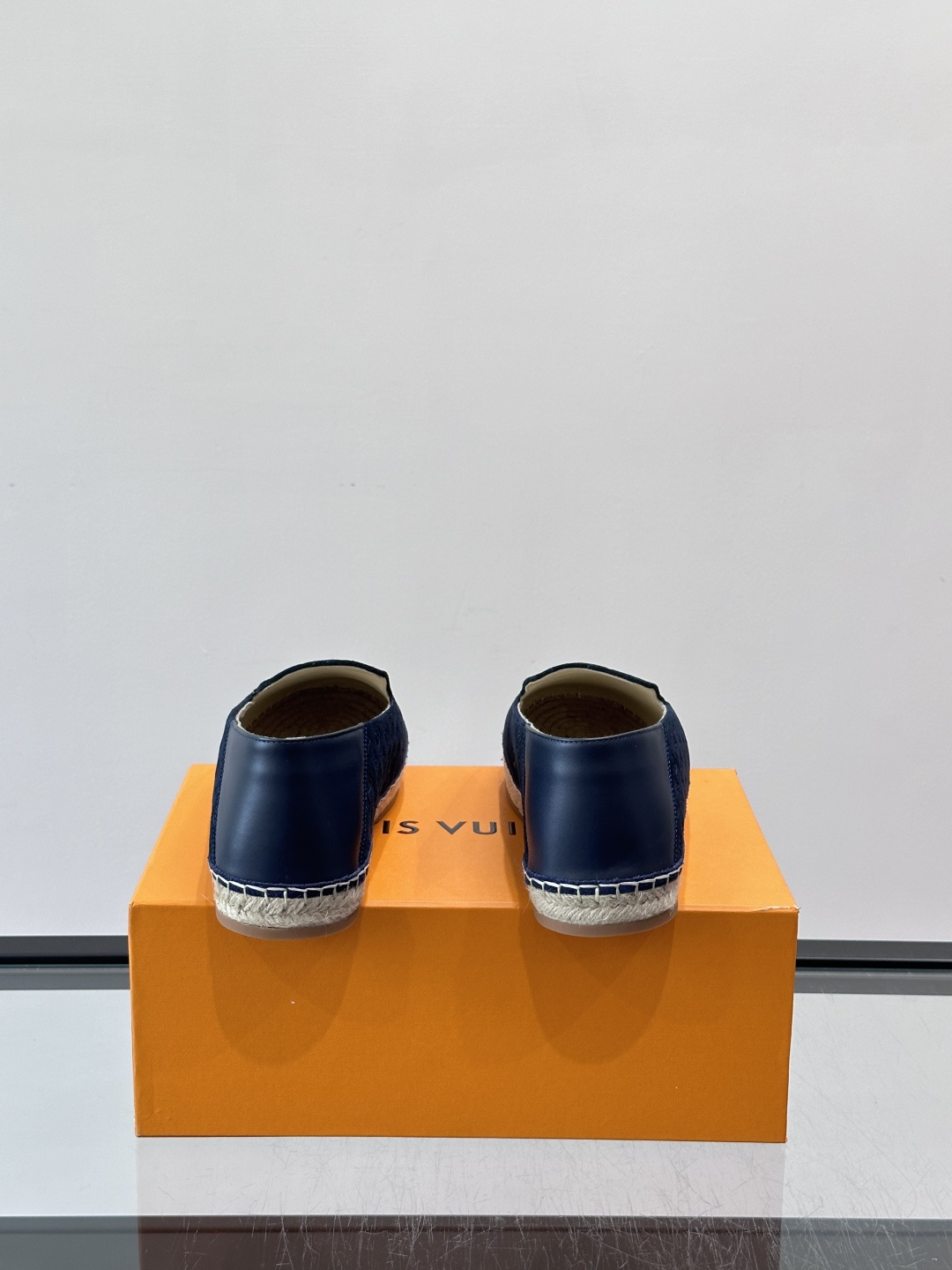LV Navy Monogram Espadrilles