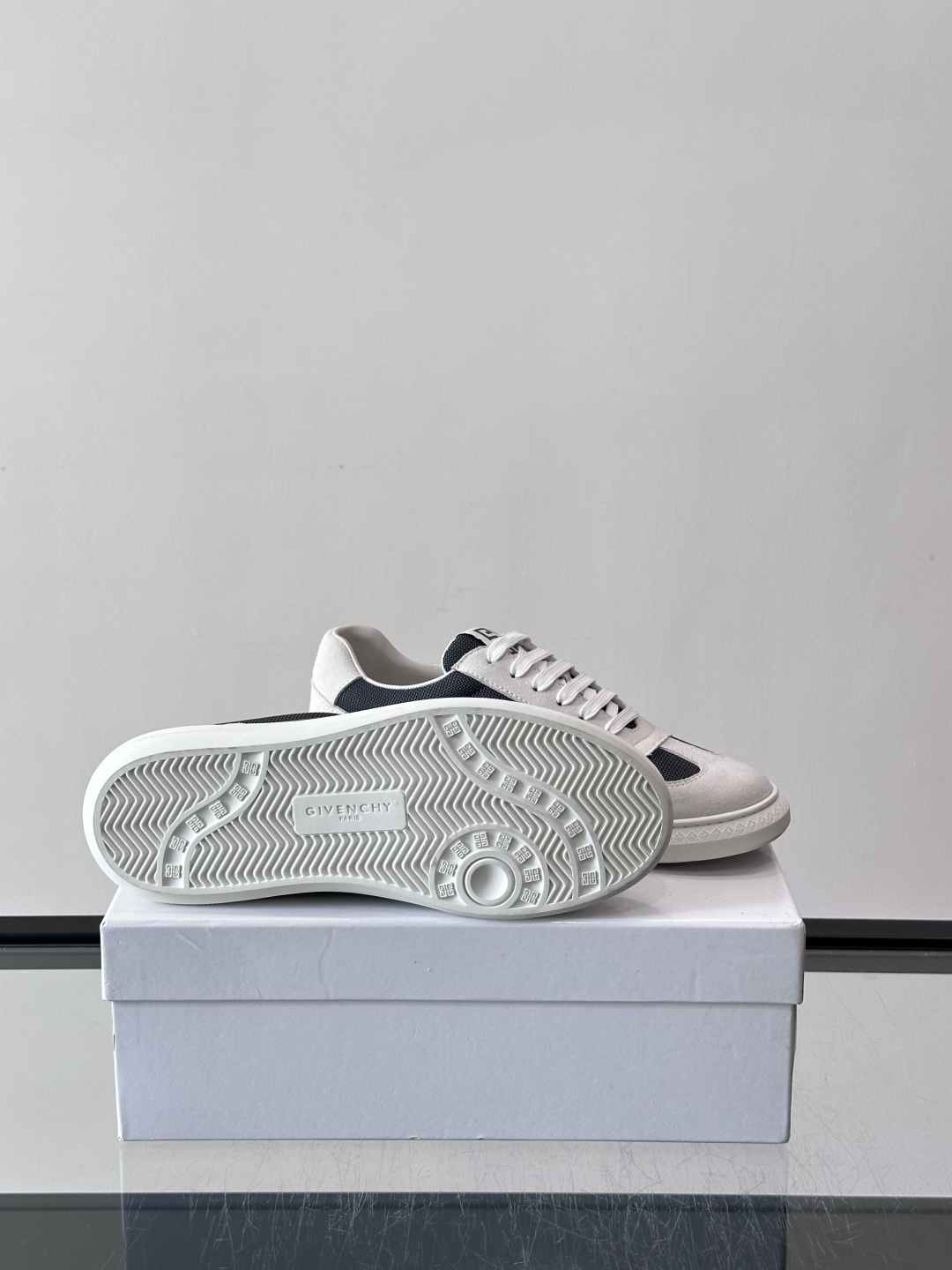 Givenchy 4G Logo Canvas & Suede Low Top Sneakers