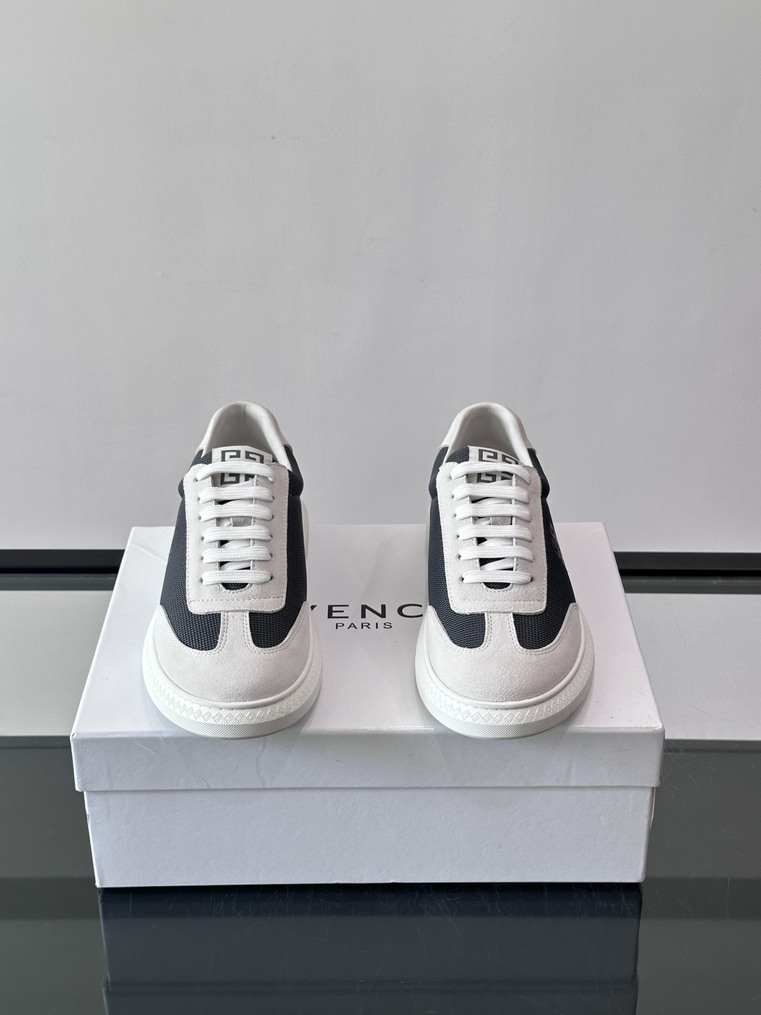 Givenchy 4G Logo Canvas & Suede Low Top Sneakers