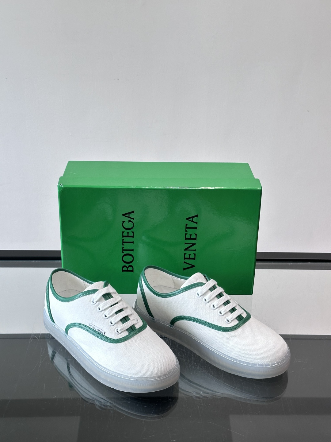Bottega Veneta White Canvas Sneakers