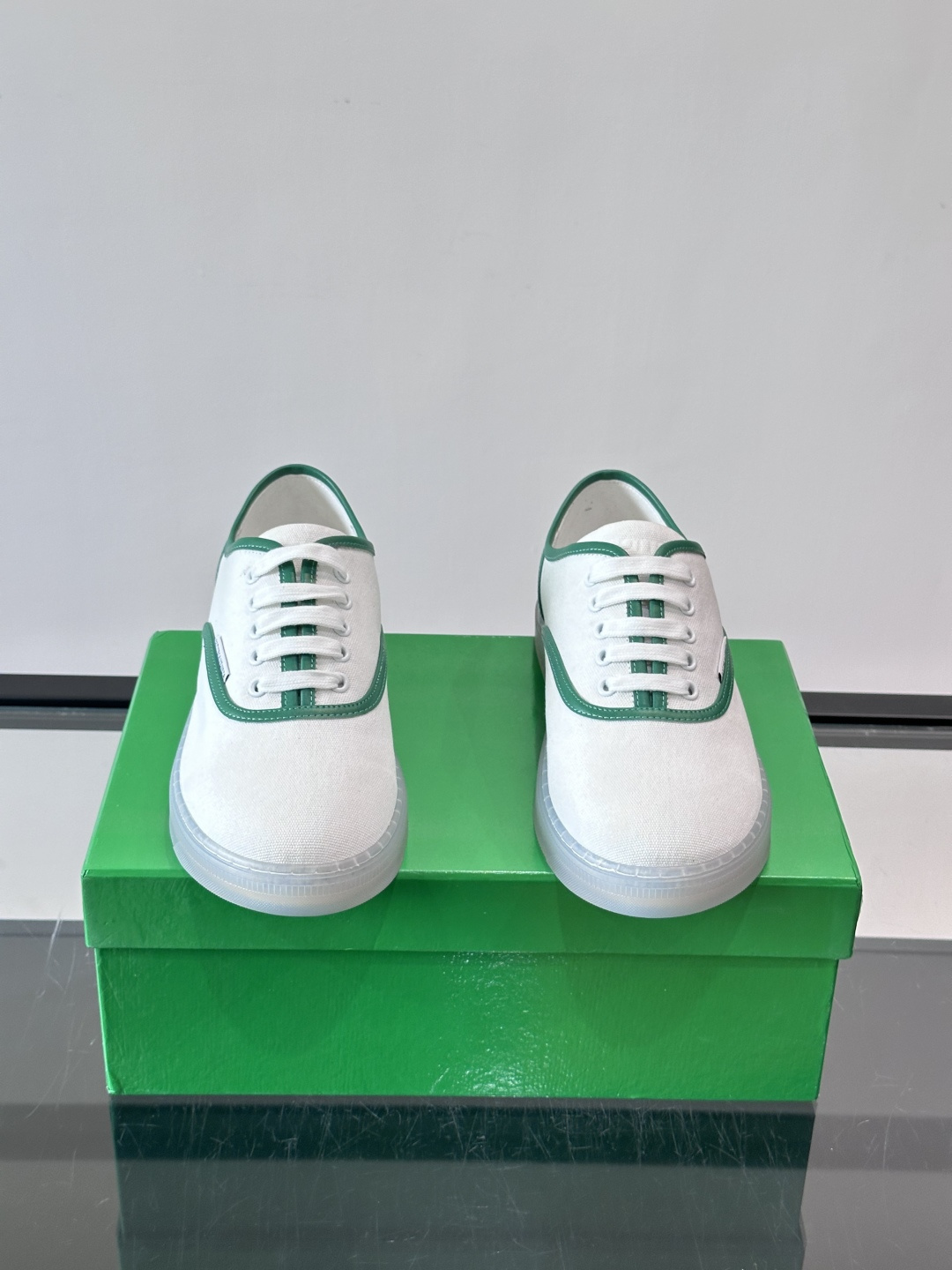 Bottega Veneta White Canvas Sneakers