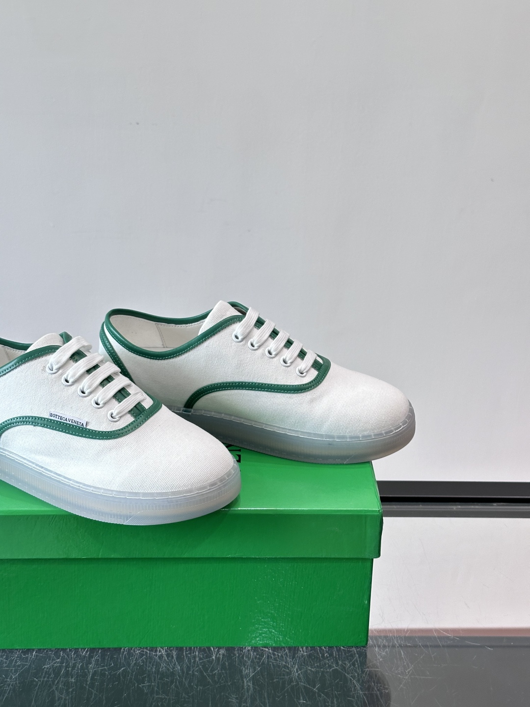 Bottega Veneta White Canvas Sneakers