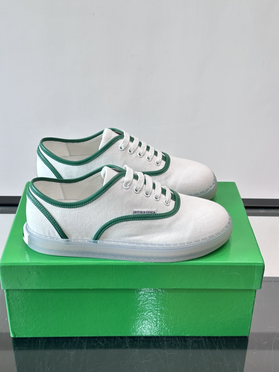 Bottega Veneta White Canvas Sneakers