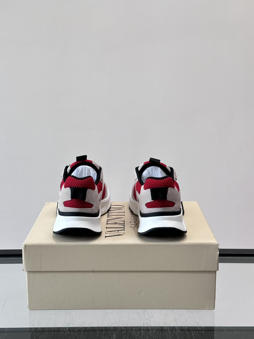 Valentino Garavani Red Grey Sneakers