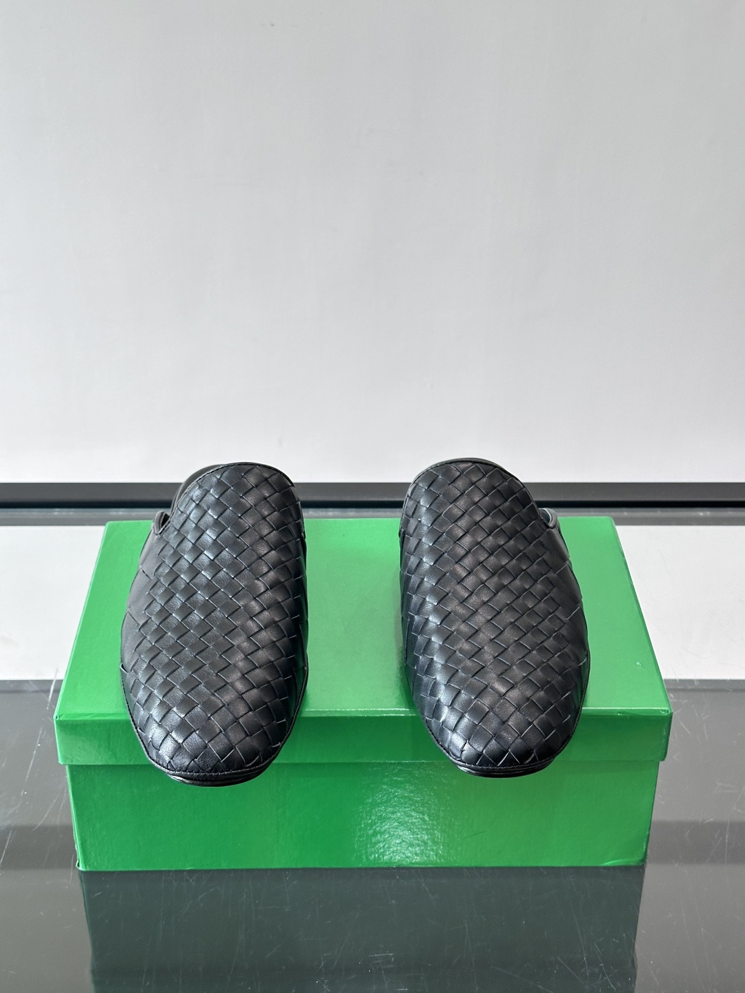 Bottega Veneta Black Woven Mules