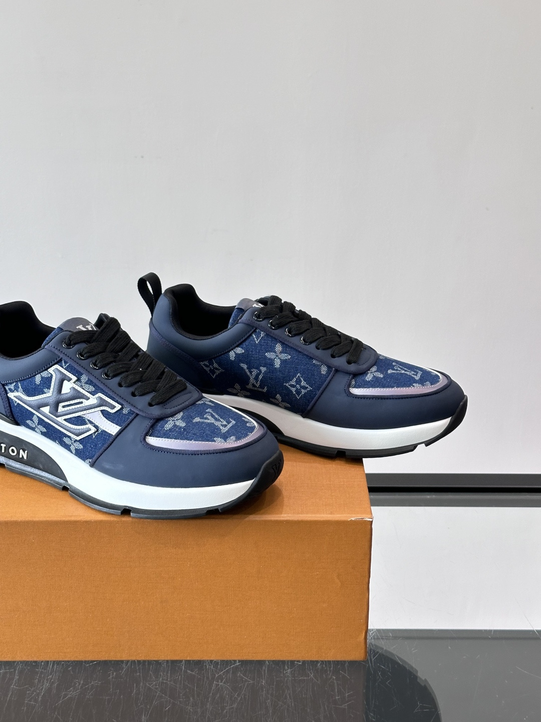 LV  Mesh Panel Platform Sneakers
