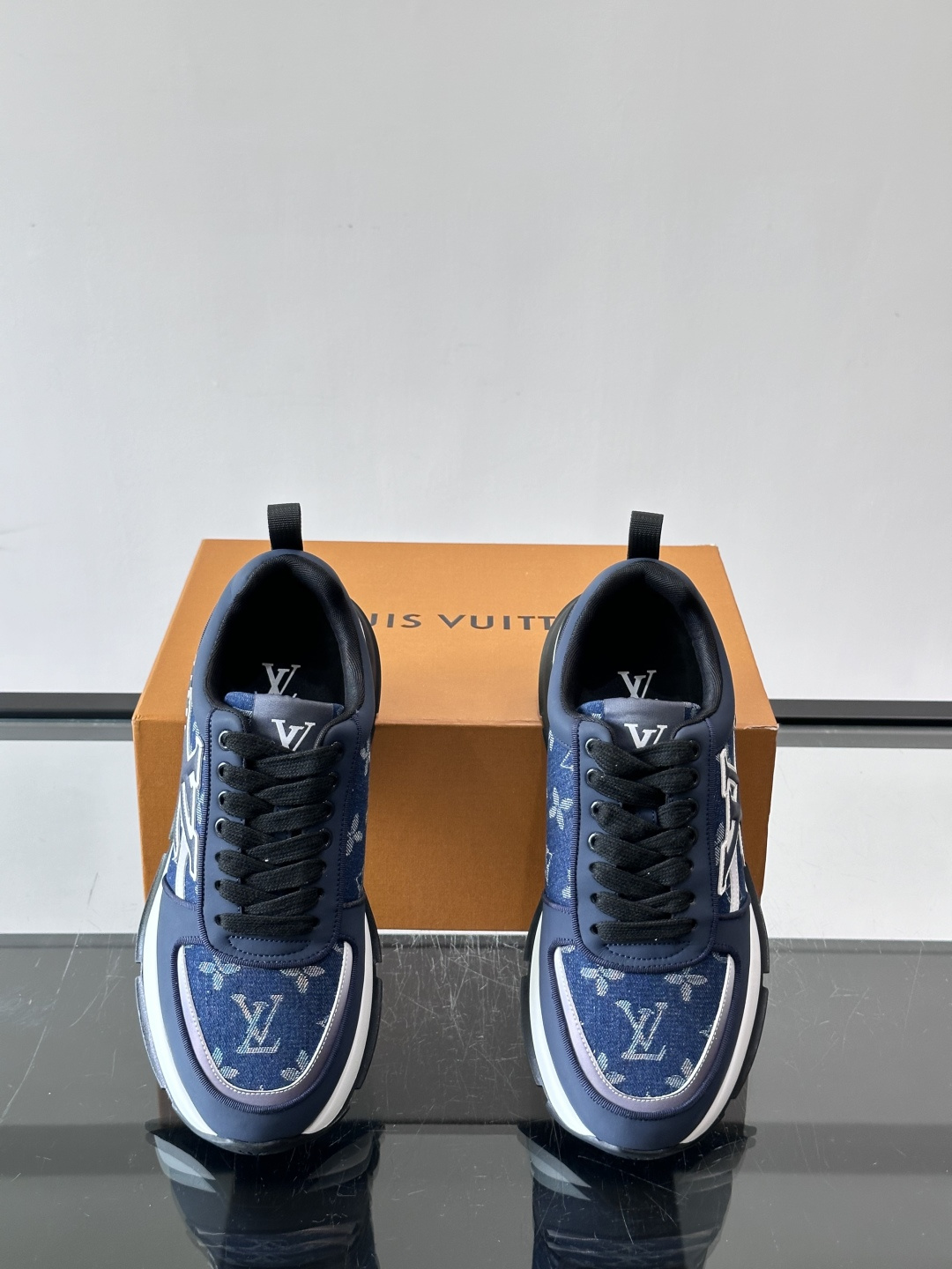 LV  Mesh Panel Platform Sneakers
