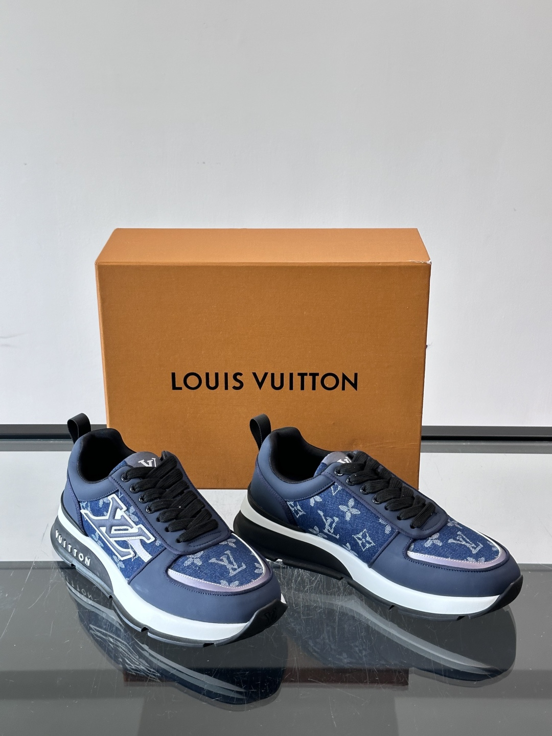 LV  Mesh Panel Platform Sneakers