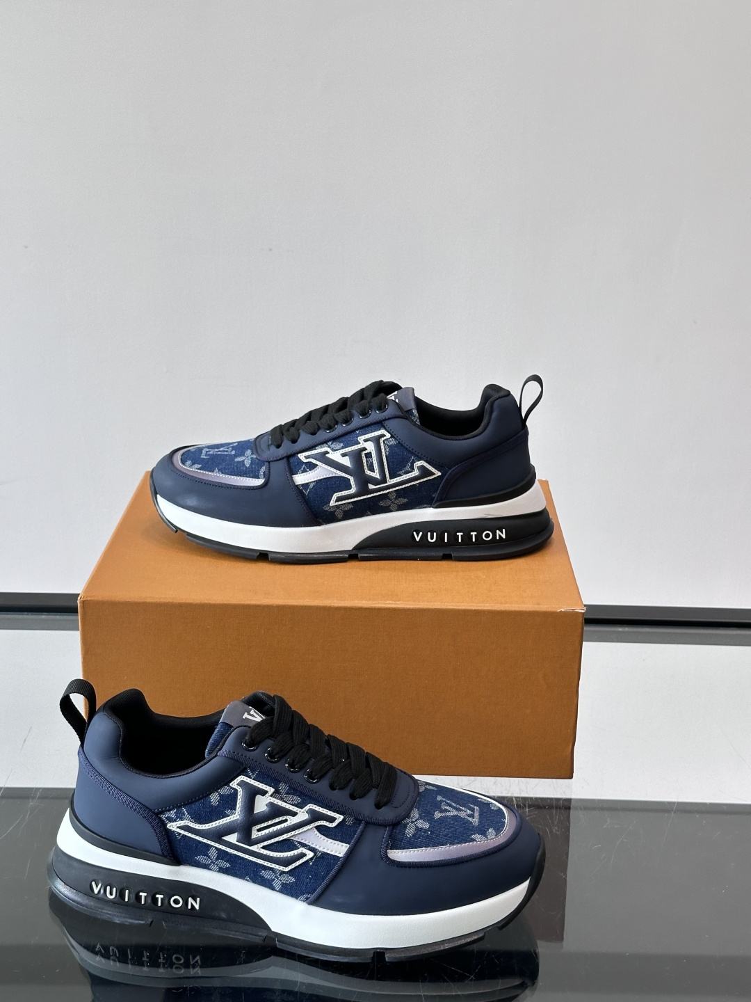 LV  Mesh Panel Platform Sneakers