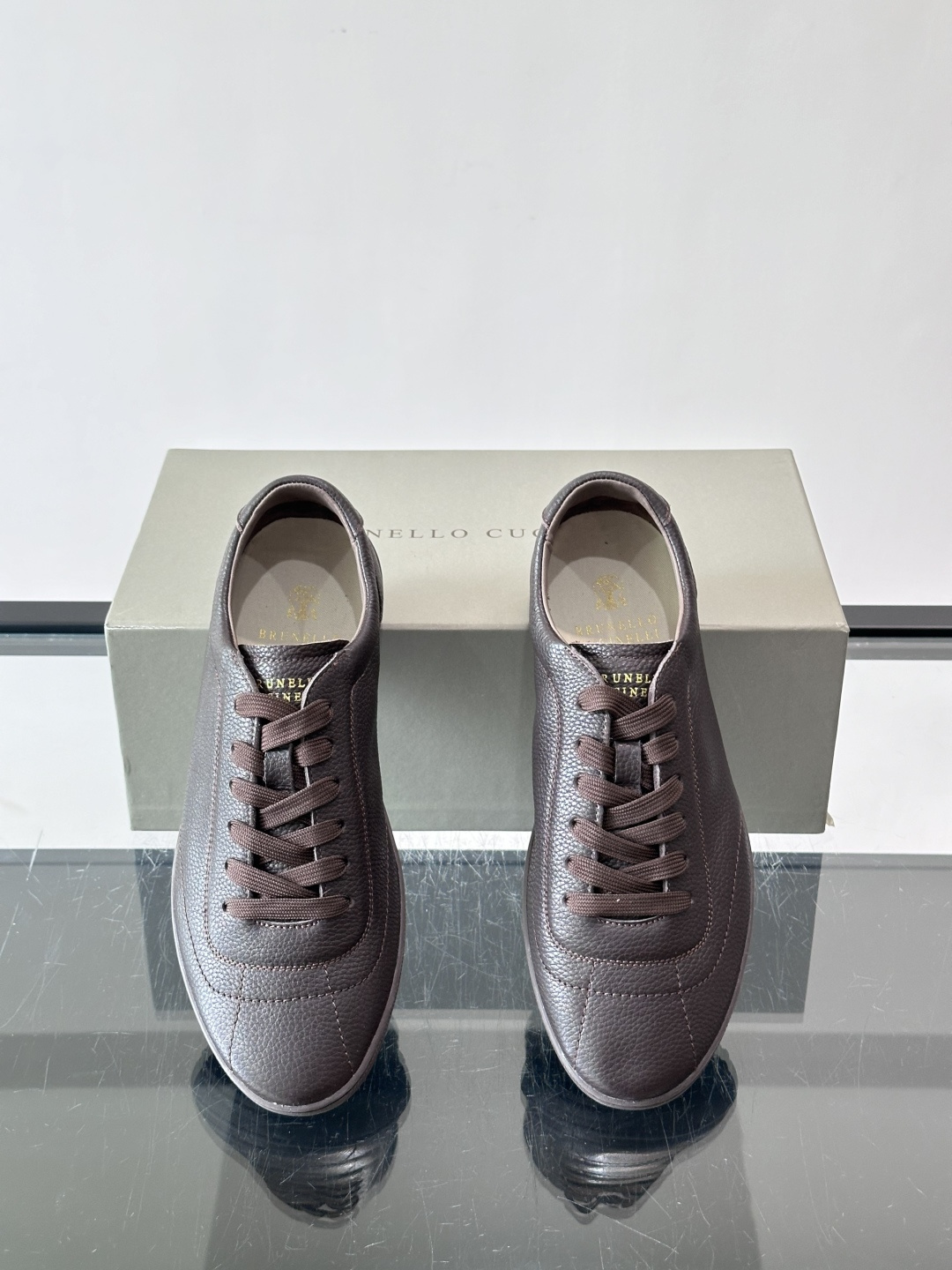 Brunello Cucinelli Pebbled Leather Sneakers