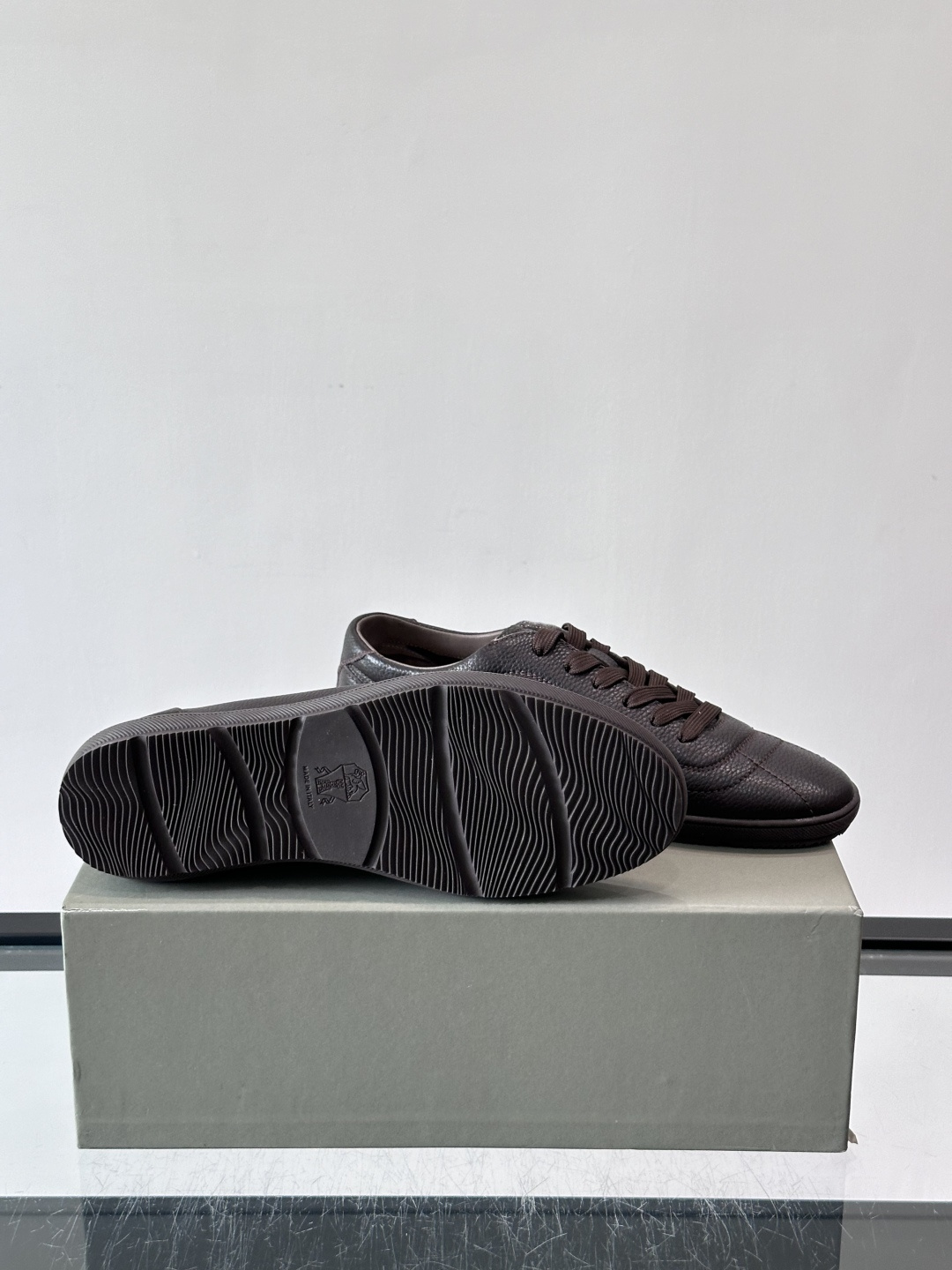 Brunello Cucinelli Pebbled Leather Sneakers