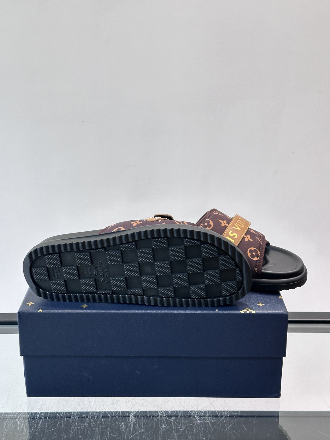 LV Monogram Canvas Strap Slide Sandals