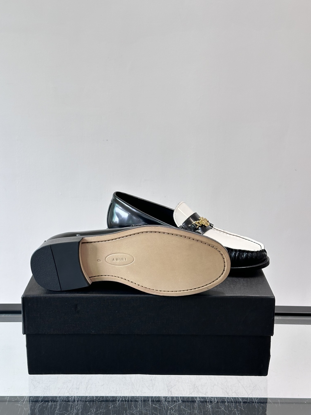 AMIRI MA Chain Gold Logo Loafers