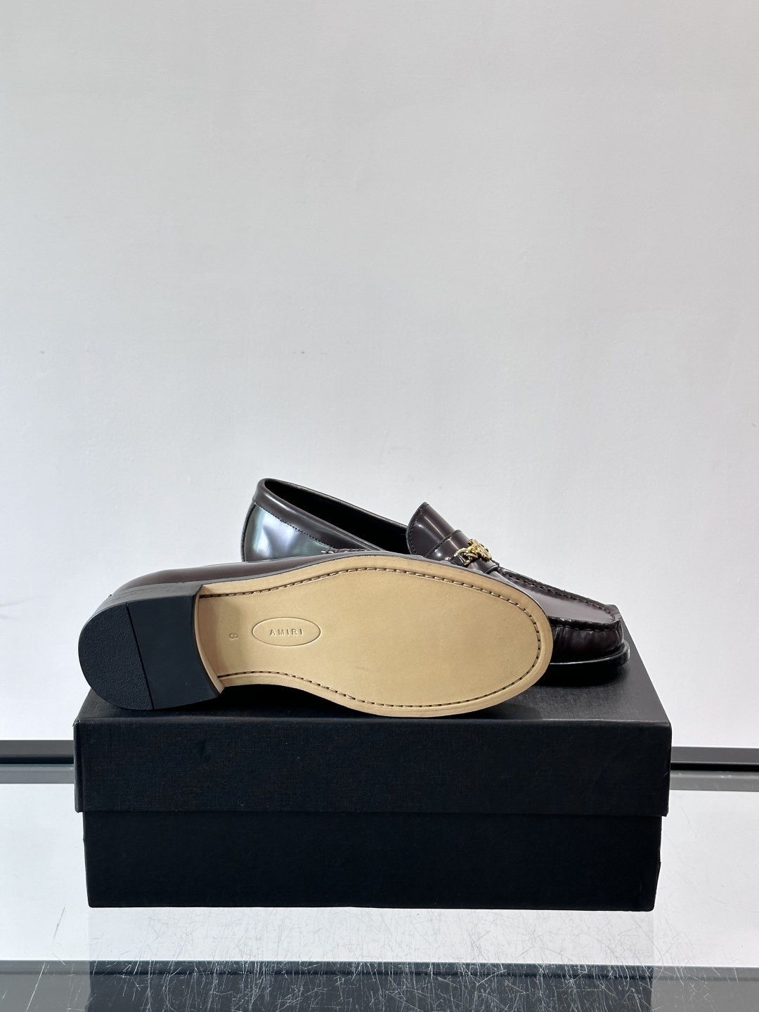 AMIRI MA Chain Gold Logo Loafers