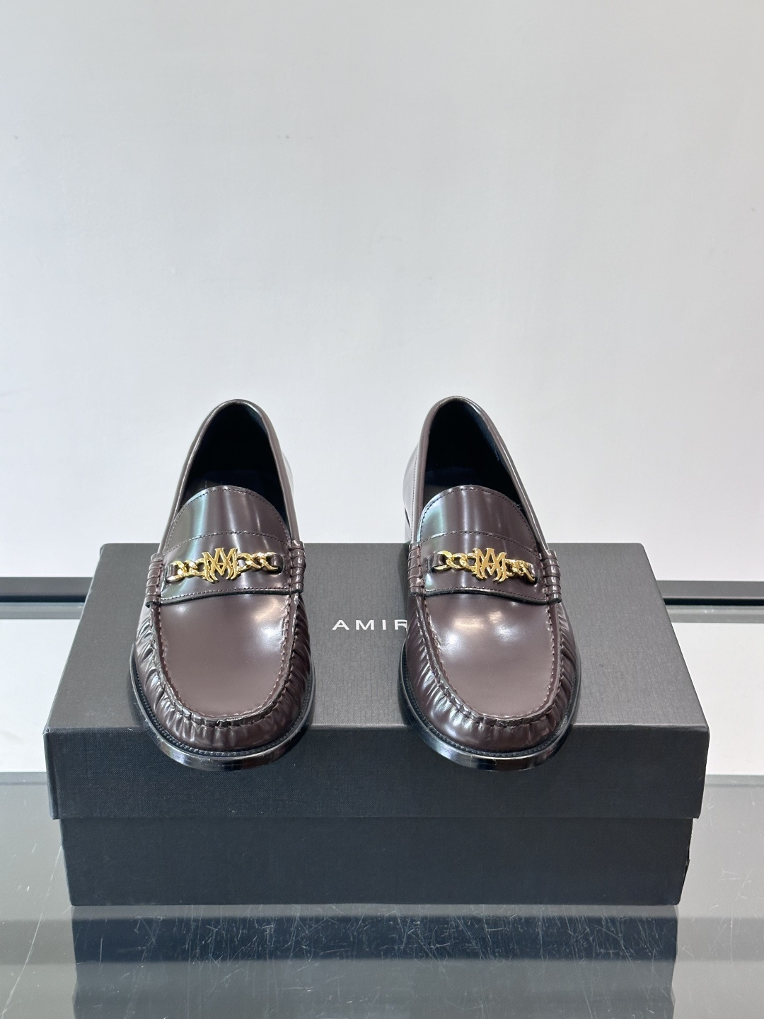 AMIRI MA Chain Gold Logo Loafers