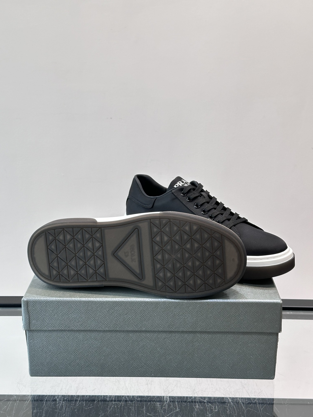 Prada Triangle Logo Nylon Platform Casual Shoes