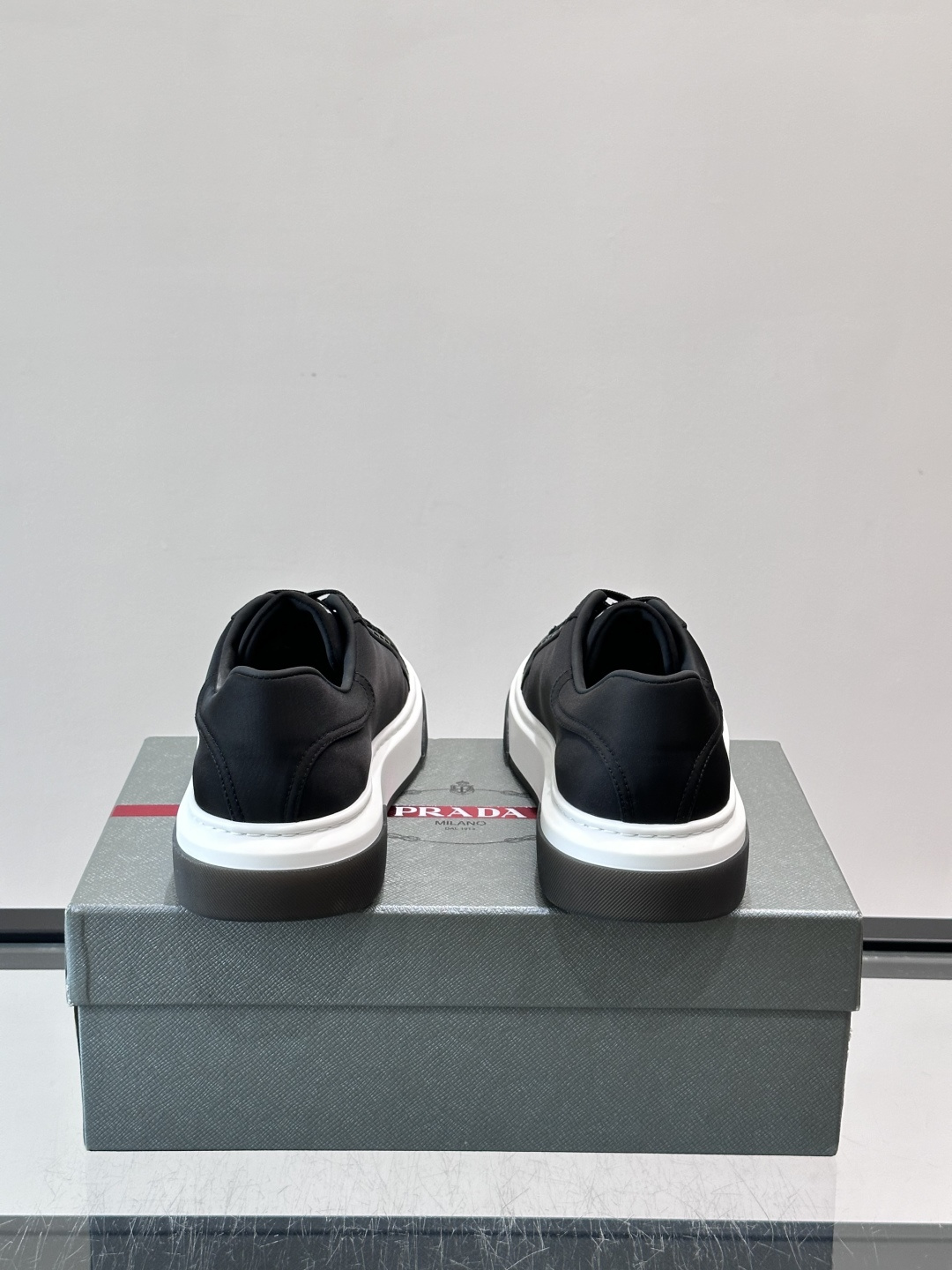 Prada Triangle Logo Nylon Platform Casual Shoes