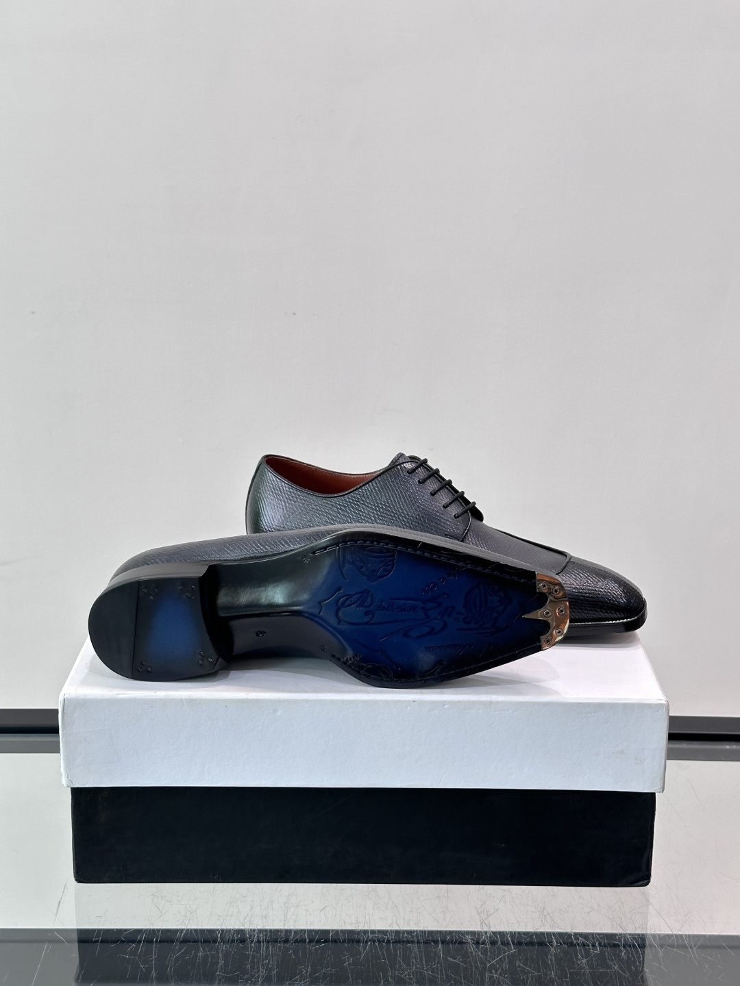 Berluti Scritto Leather Oxford Dress Shoes