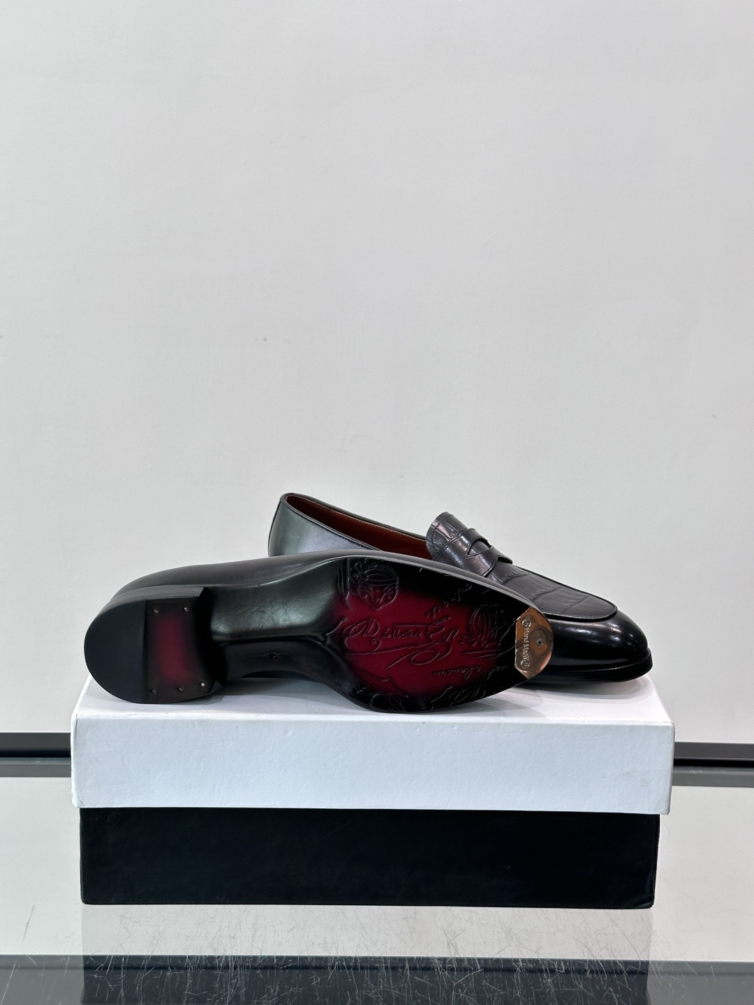 Berluti Scritto Leather Oxford Dress Shoes