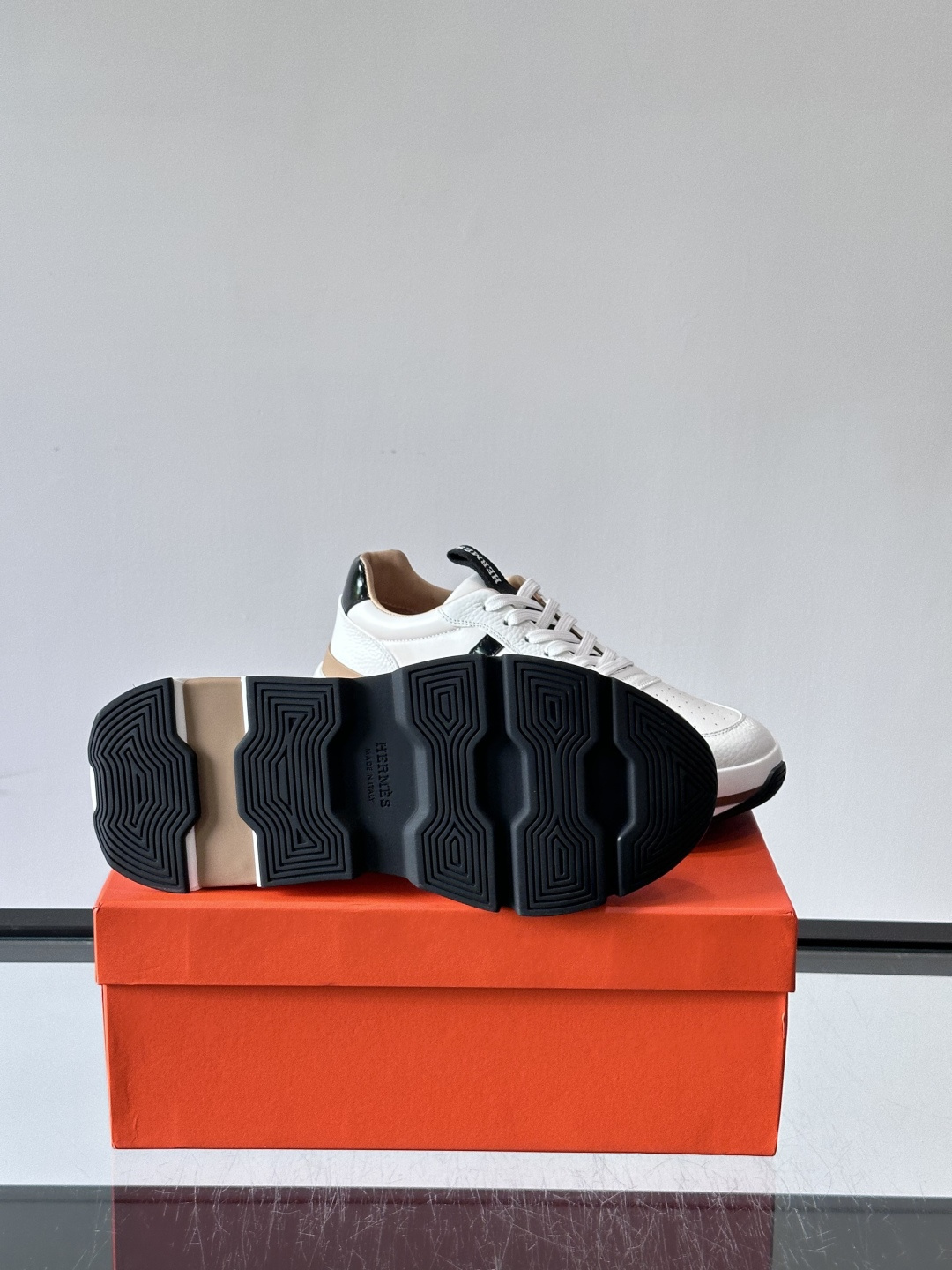 Hermes H Logo Platform Casual Sneakers