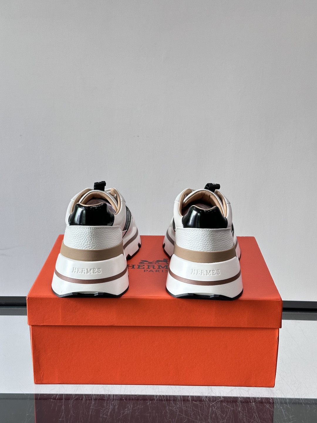Hermes H Logo Platform Casual Sneakers