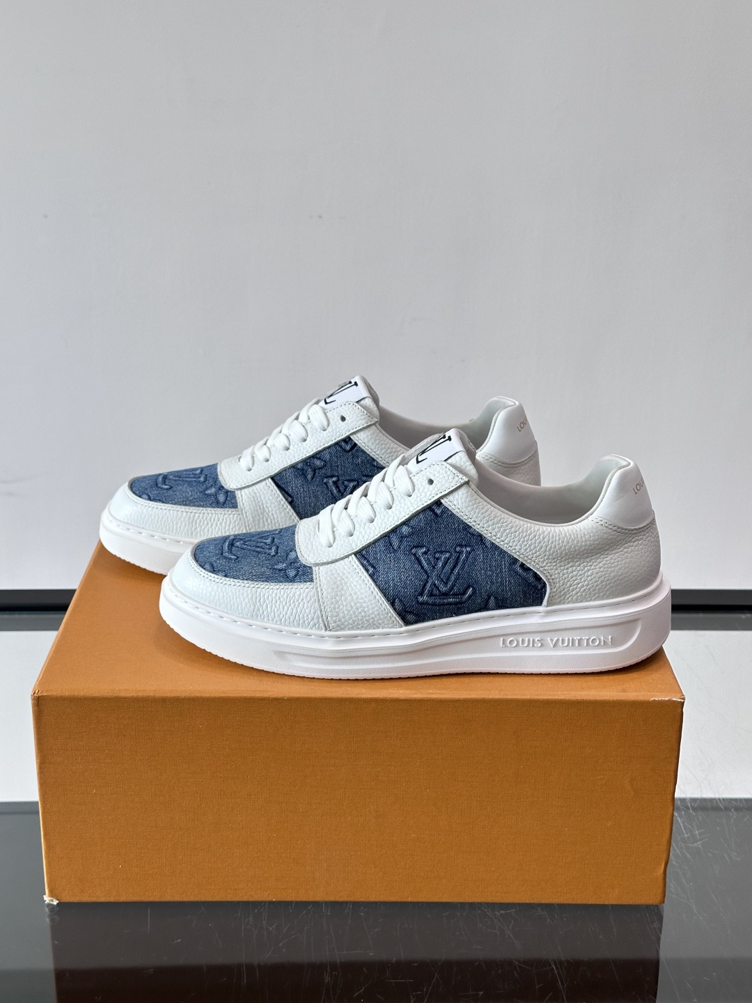 LV Denim Monogram Casual Sneakers