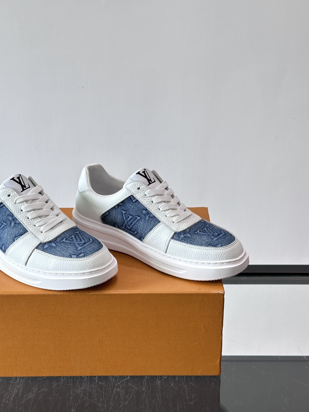 LV Denim Monogram Casual Sneakers