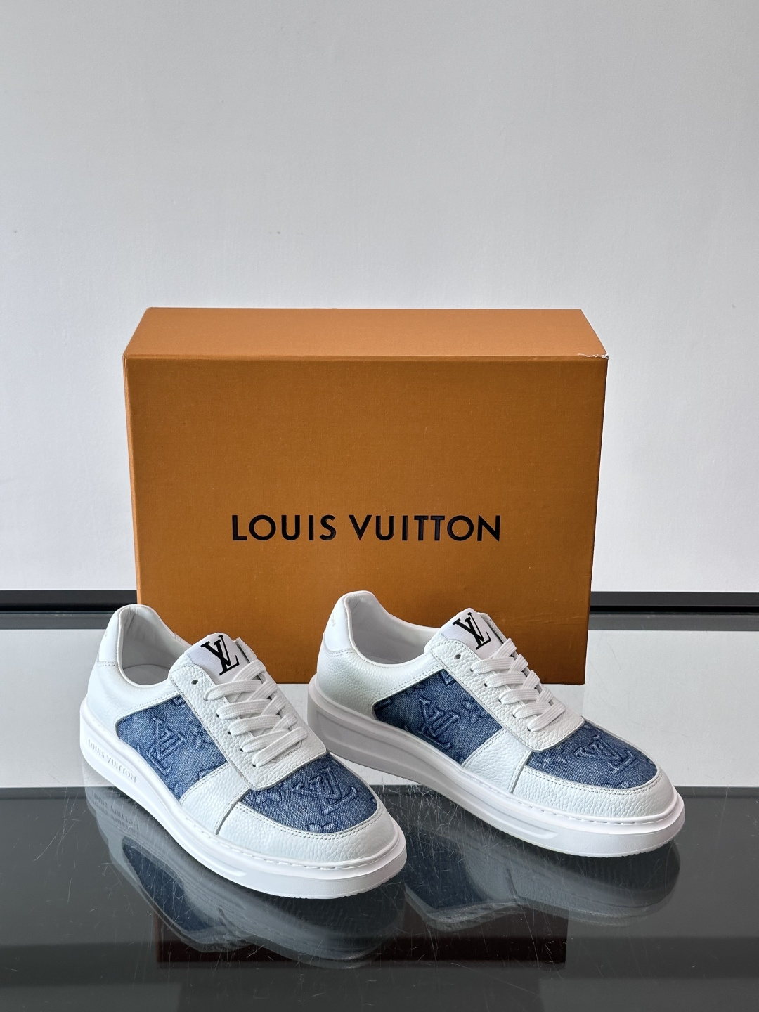 LV Denim Monogram Casual Sneakers