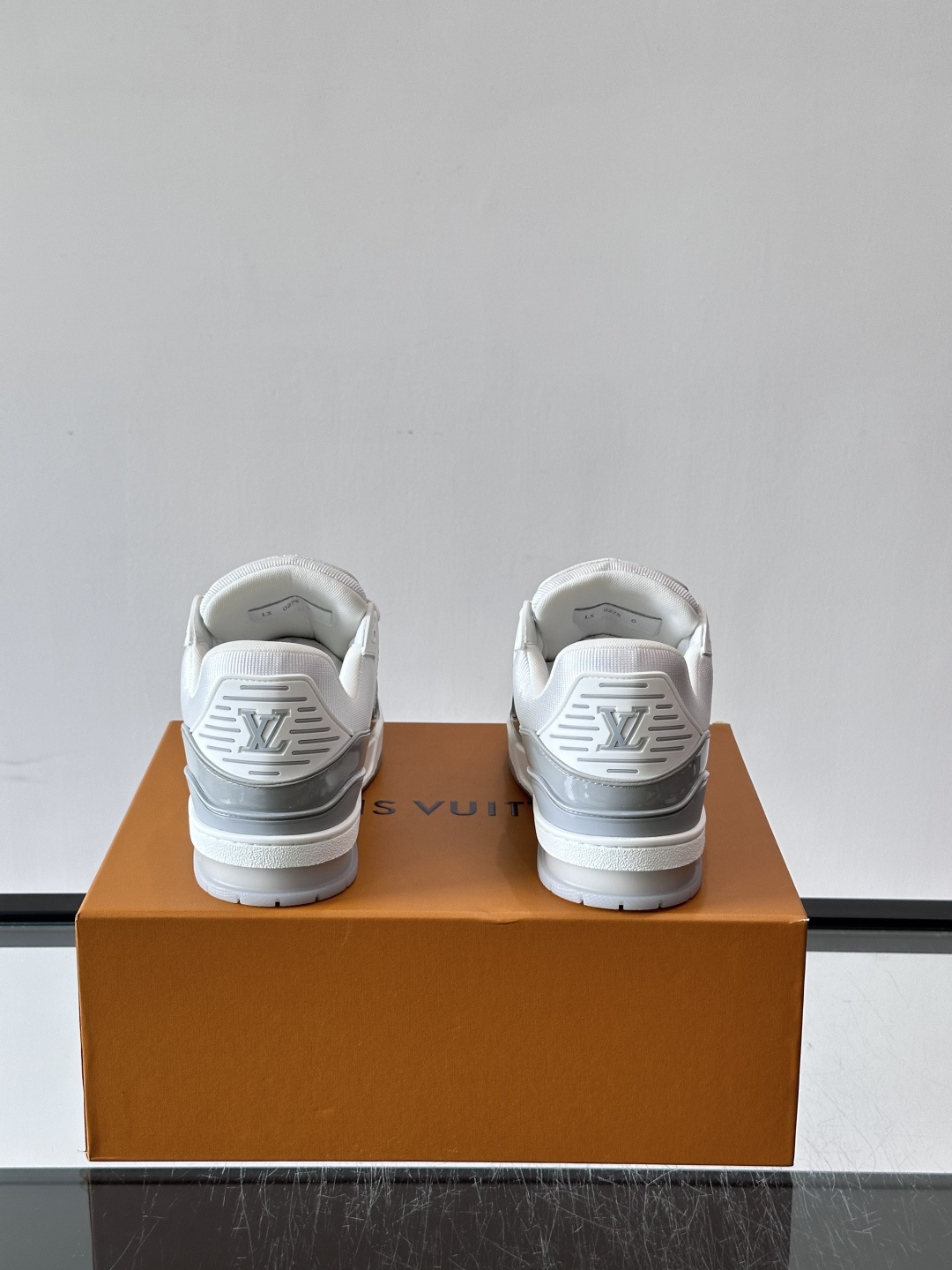 LV Trainer Grey White Skate Sneakers