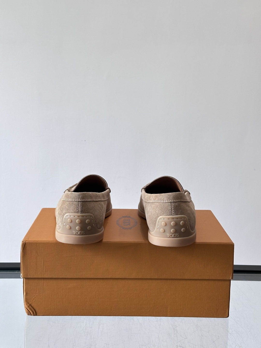 Tod's Light Khaki Suede Gommino Driving Loafers