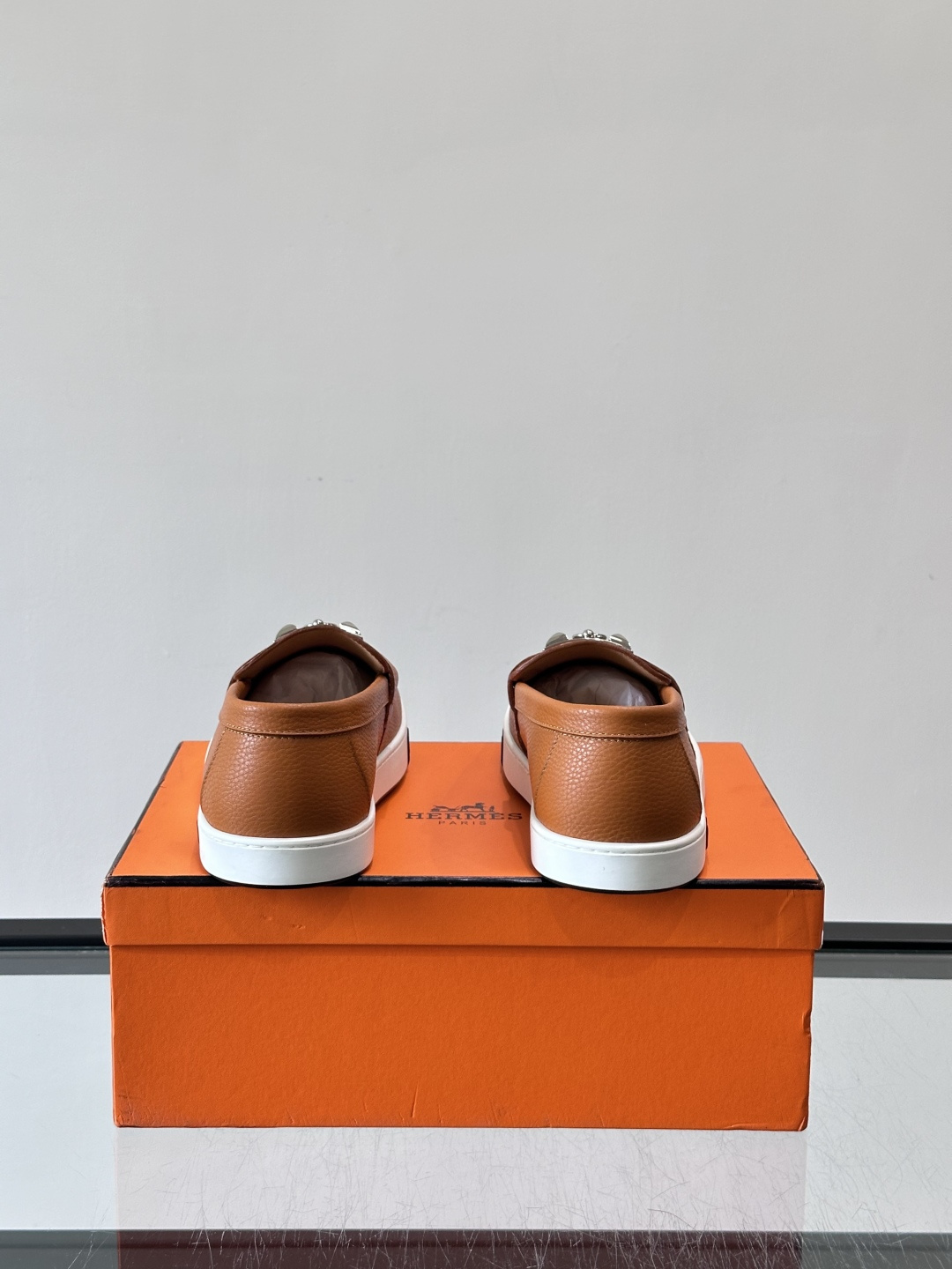 Hermes Grain Leather Kelly Buckle Loafer Sneakers