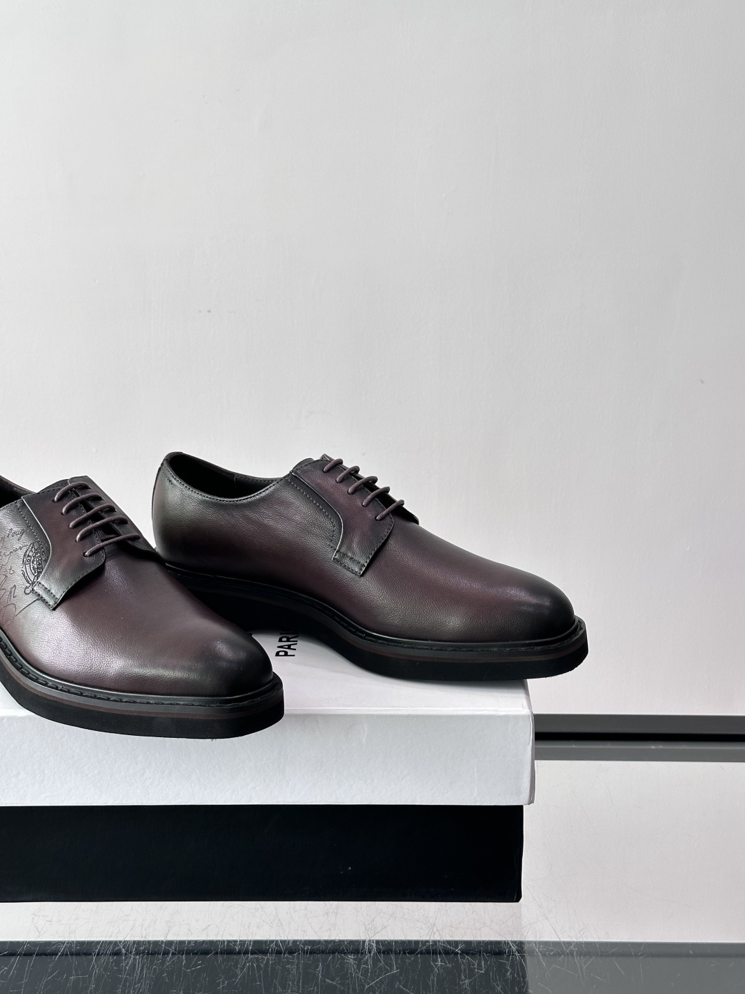 Berluti  Brown Scritto Script Leather Derby Shoes