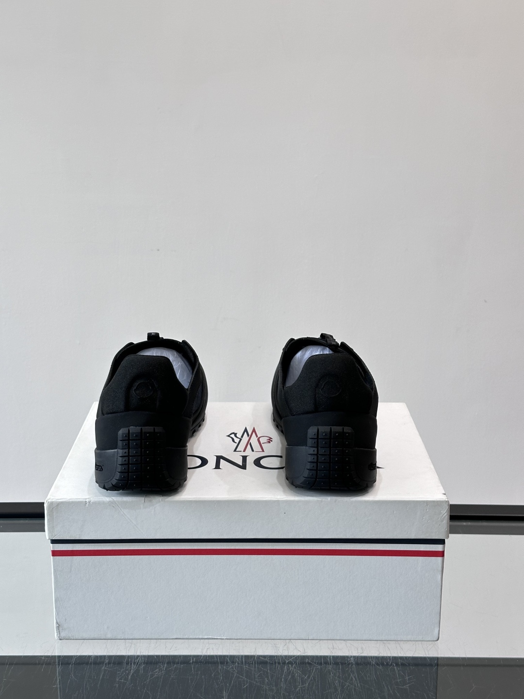 Moncler Full Black Mesh Breathable Hiking Sneakers