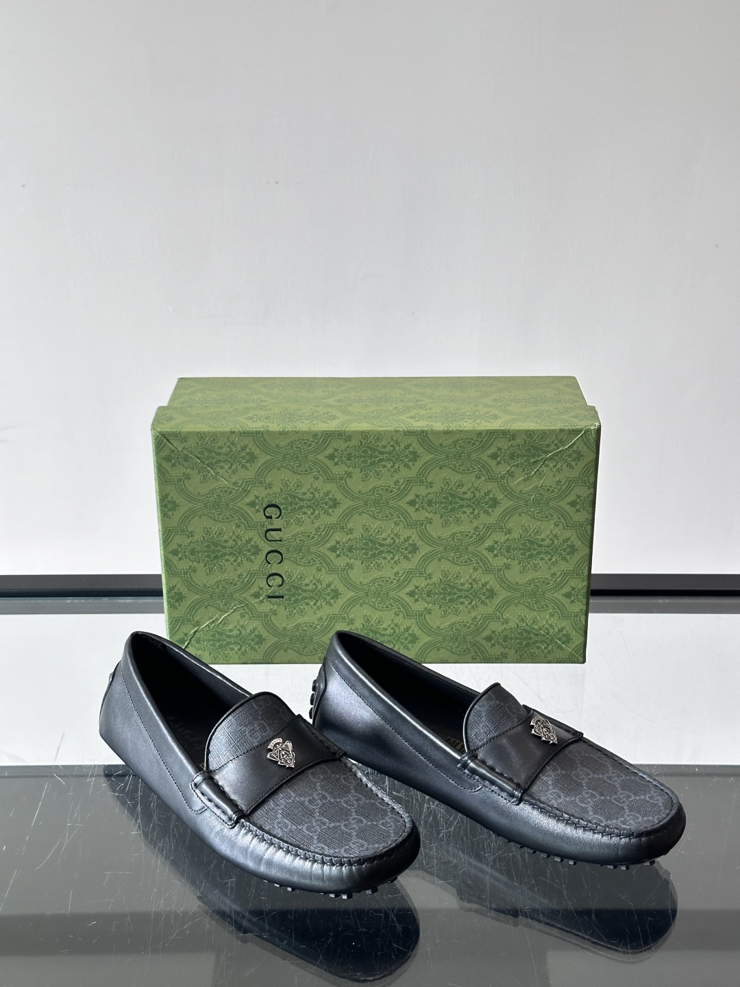 Gucci GG Canvas Driving Loafers