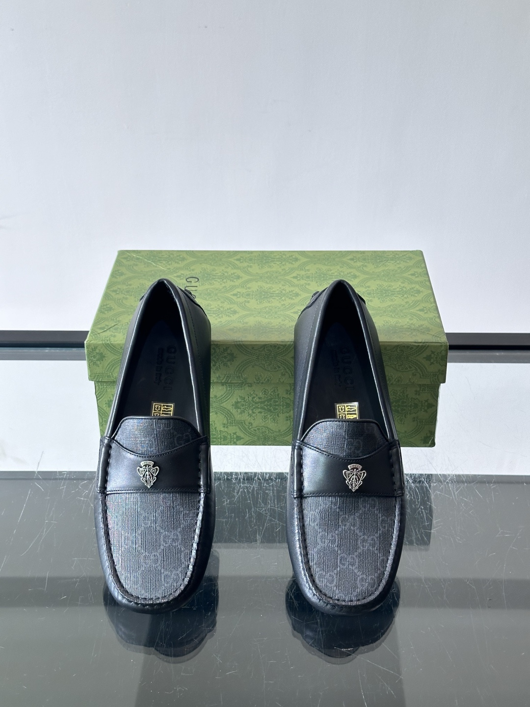 Gucci GG Canvas Driving Loafers
