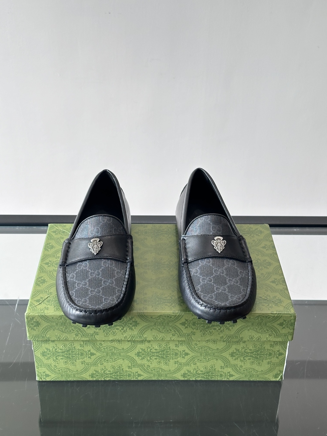 Gucci GG Canvas Driving Loafers