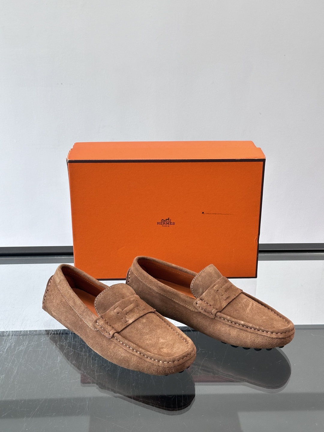 Hermè*高端精品驾车鞋豆豆鞋👟，男士低帮休闲皮鞋，牛皮材质 轻盈透气 柔软舒适，尽显品牌格调 轻质橡胶鞋底，真皮内里