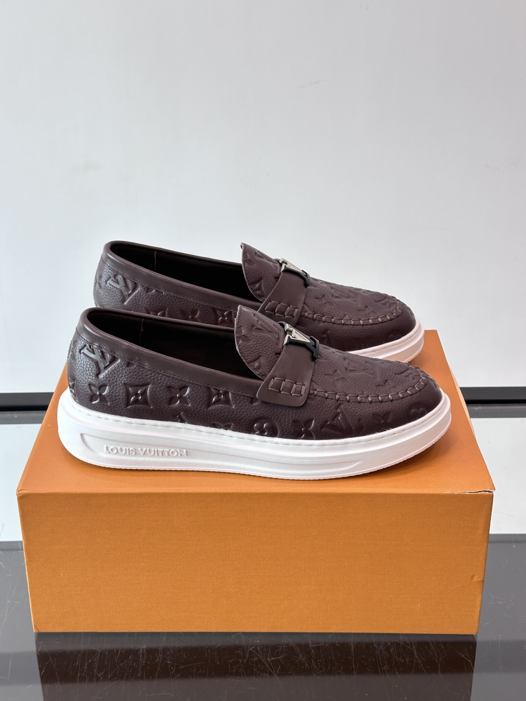 Louis Vuitton Brown Monogram Slip On Sneakers