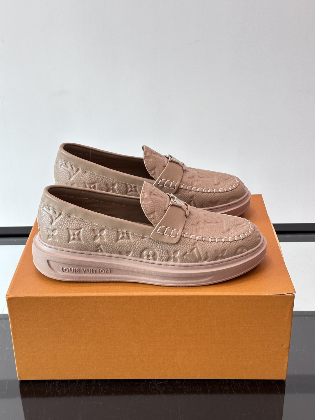 Louis Vuitton Tan Monogram Slip On Sneakers