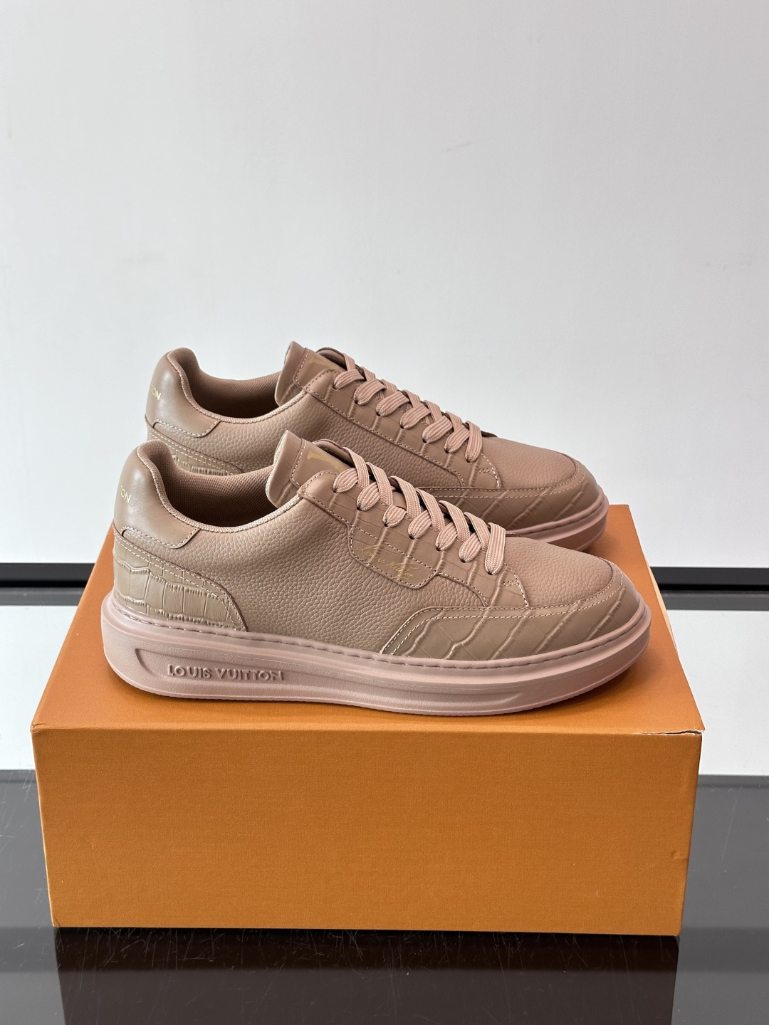 Louis Vuitton Tan Monogram Low Top Sneakers