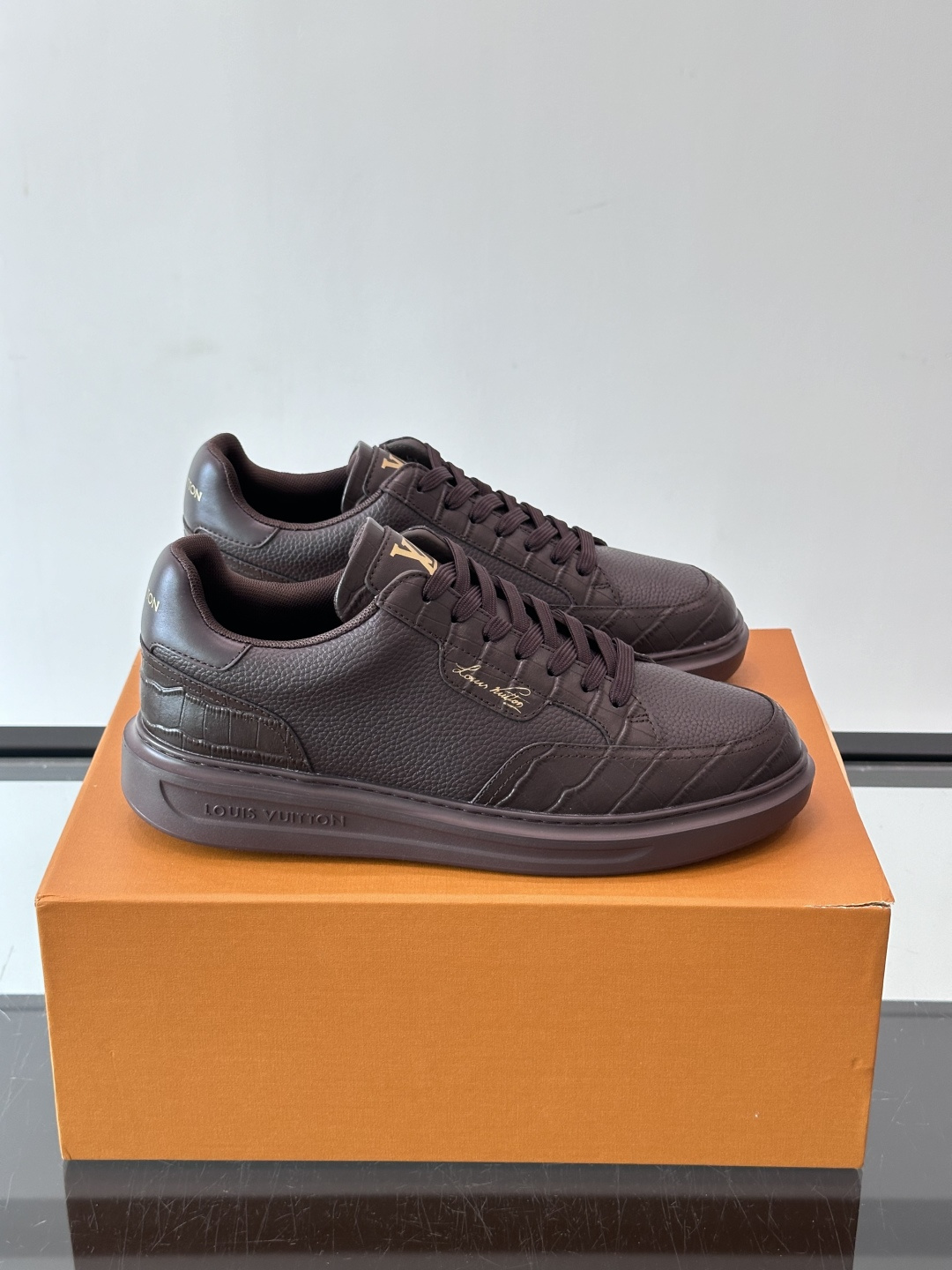 Louis Vuitton Brown Monogram Low Top Sneakers