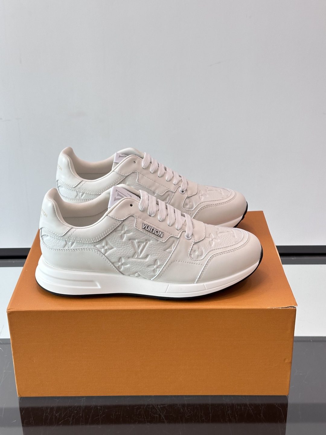 Louis Vuitton White Monogram Low Top Sneakers