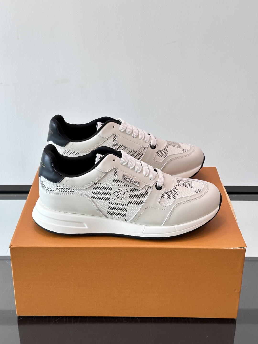 Louis Vuitton Gray Checkered Low Top Sneakers