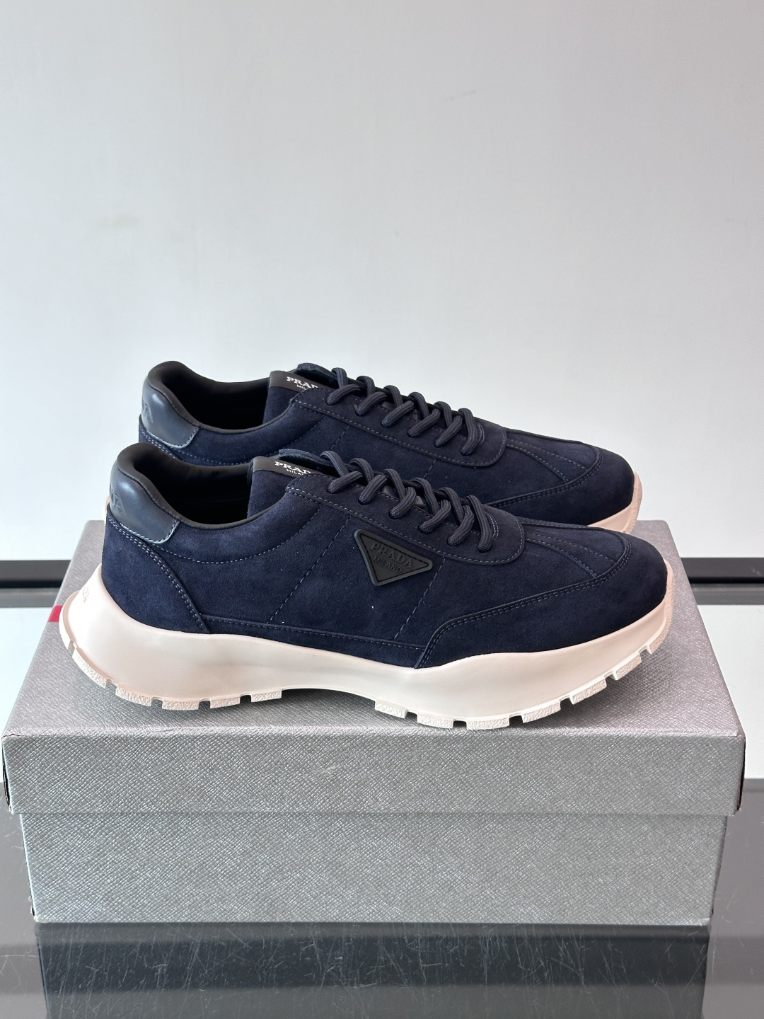 Prada Navy Chunky Sneakers