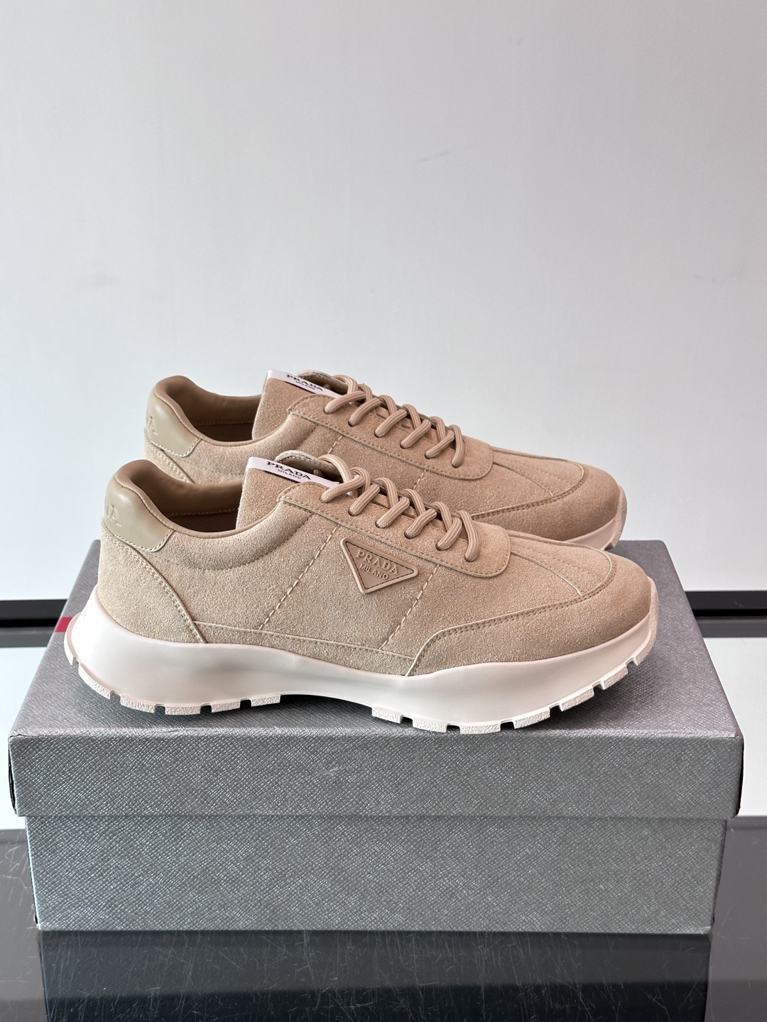 Prada Tan Chunky Sneakers